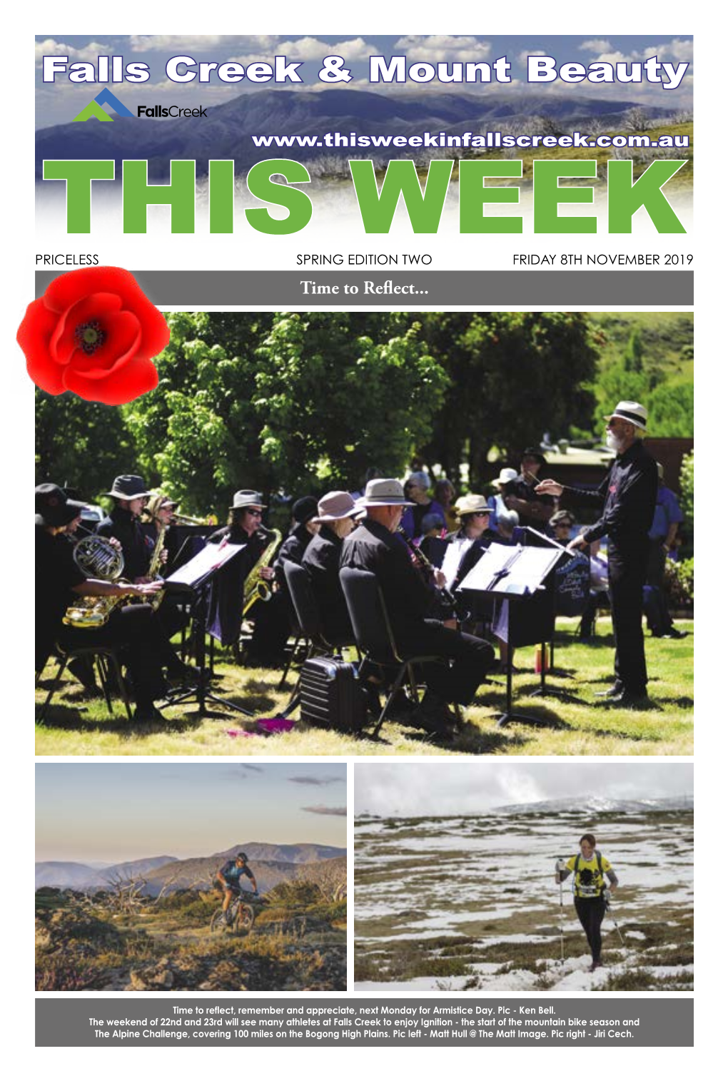 THIS WEEK PRICELESS SPRING EDITION TWO FRIDAY 8TH NOVEMBER 2019 Time to Reflect