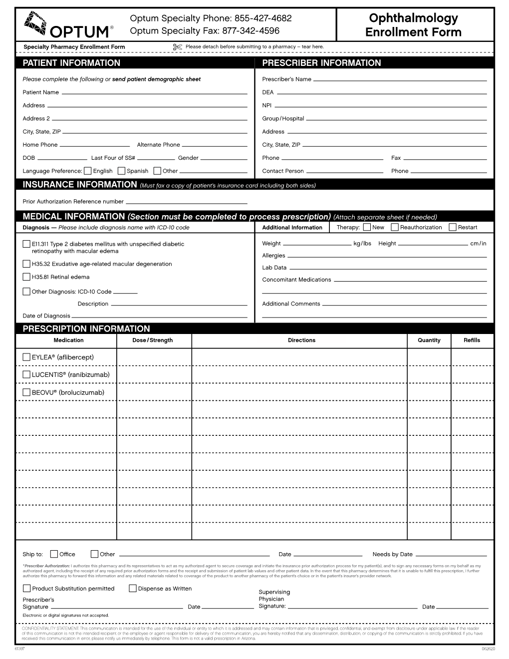 Ophthalmology Enrollment Form