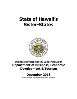 2015 Hawaii Sister-State Annual Report