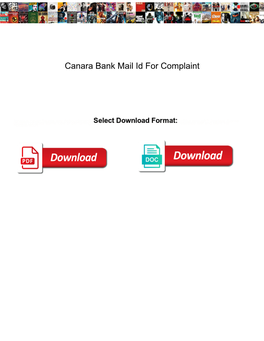 Canara Bank Mail Id for Complaint
