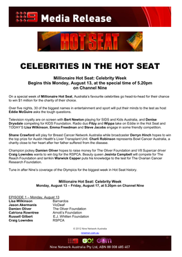 Celebrities in the Hot Seat