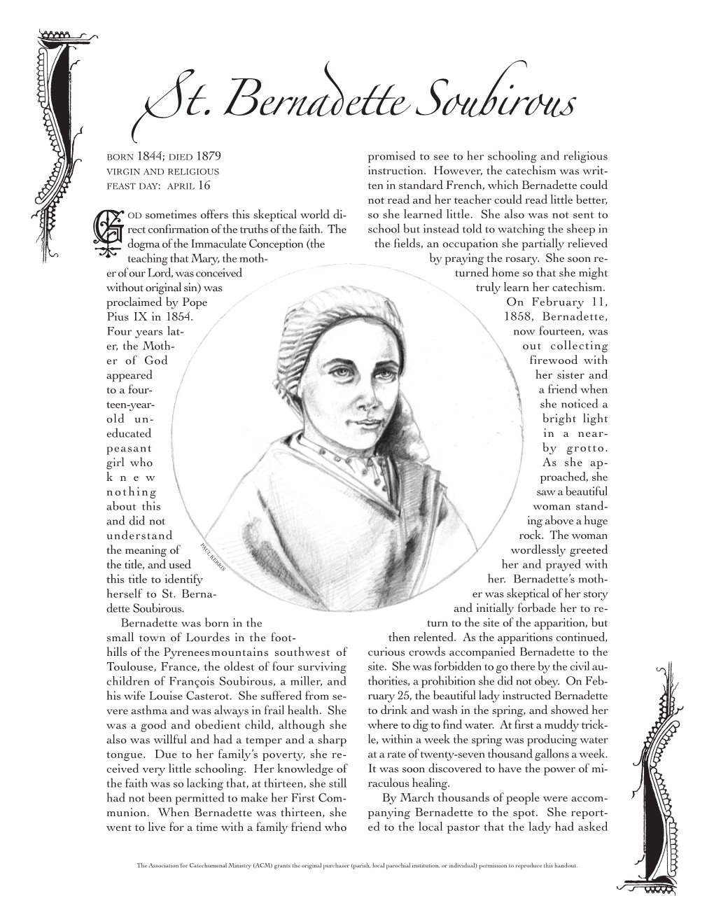 St. Bernadette Soubirous ~ Page 2