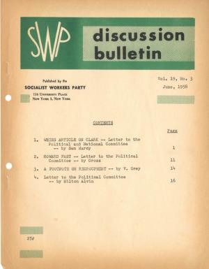 Volume 19, No. 3, June 1958