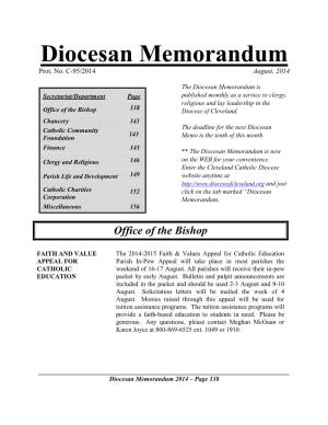 Diocesan Memorandum Prot