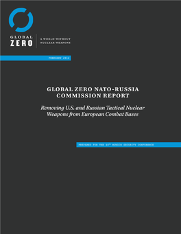 Global Zero NATO-Russia Commission REPORT REMOVING U.S