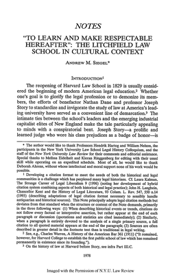 The Litchfield Law School in Cultural Context