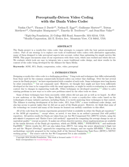 Perceptually-Driven Video Coding with the Daala Video Codec