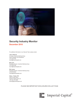 Security Industry Monitor (Dec 2018)