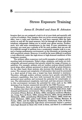 Stress Exposure Training
