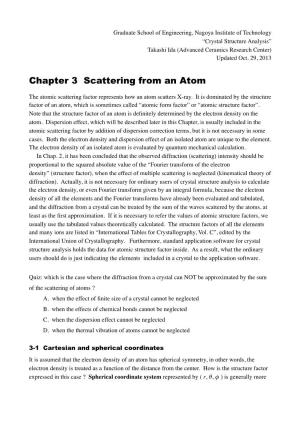 Chapter 3 Scattering from an Atom