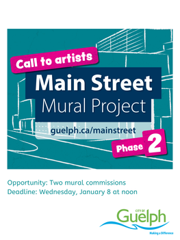Call to Artists: Main Street Mural Project – Phase 2