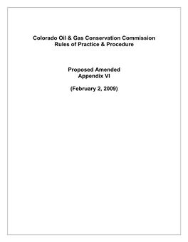 Colorado Oil & Gas Conservation Commission Rules of Practice
