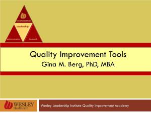 Quality Improvement Tools Gina M