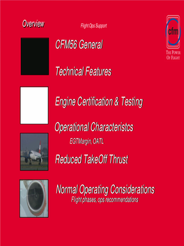 CFM56 General Engine Certification & Testing