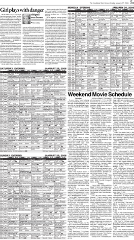 Girl Plays with Danger Weekend Movie Schedule