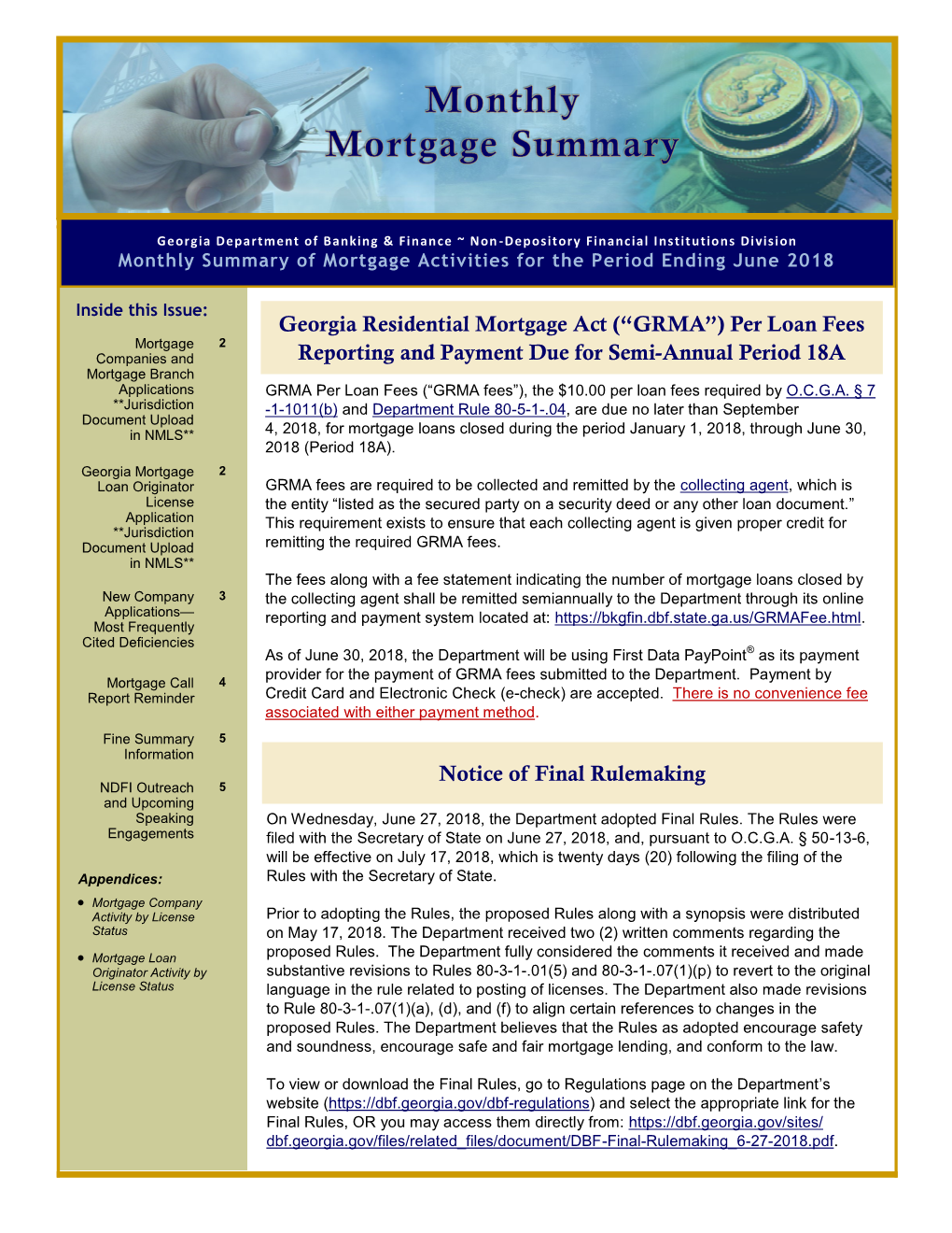 Georgia Residential Mortgage