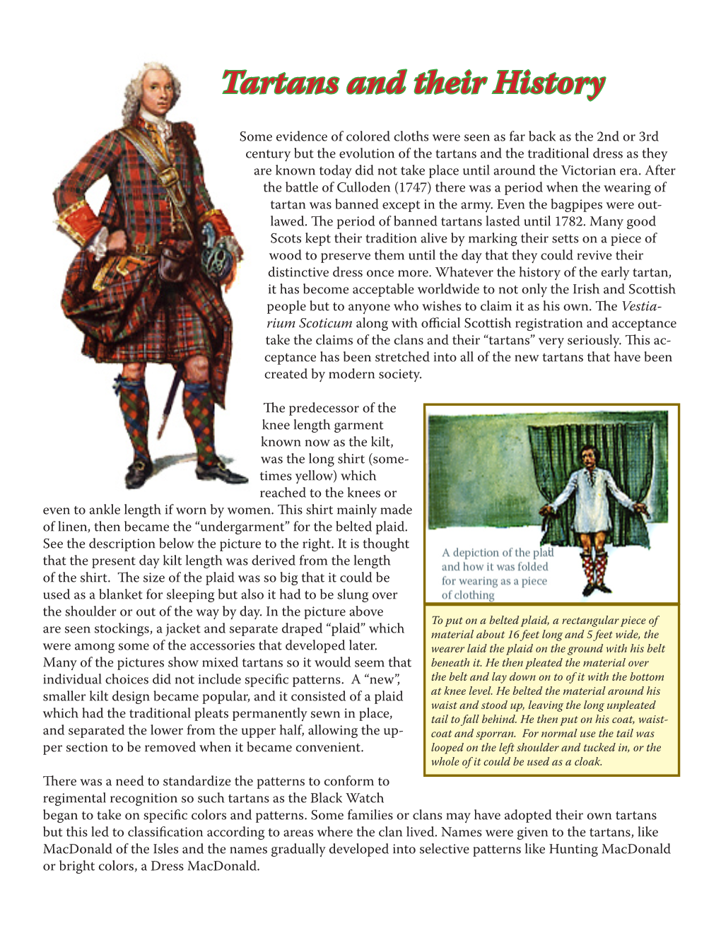 Tartans and Their History