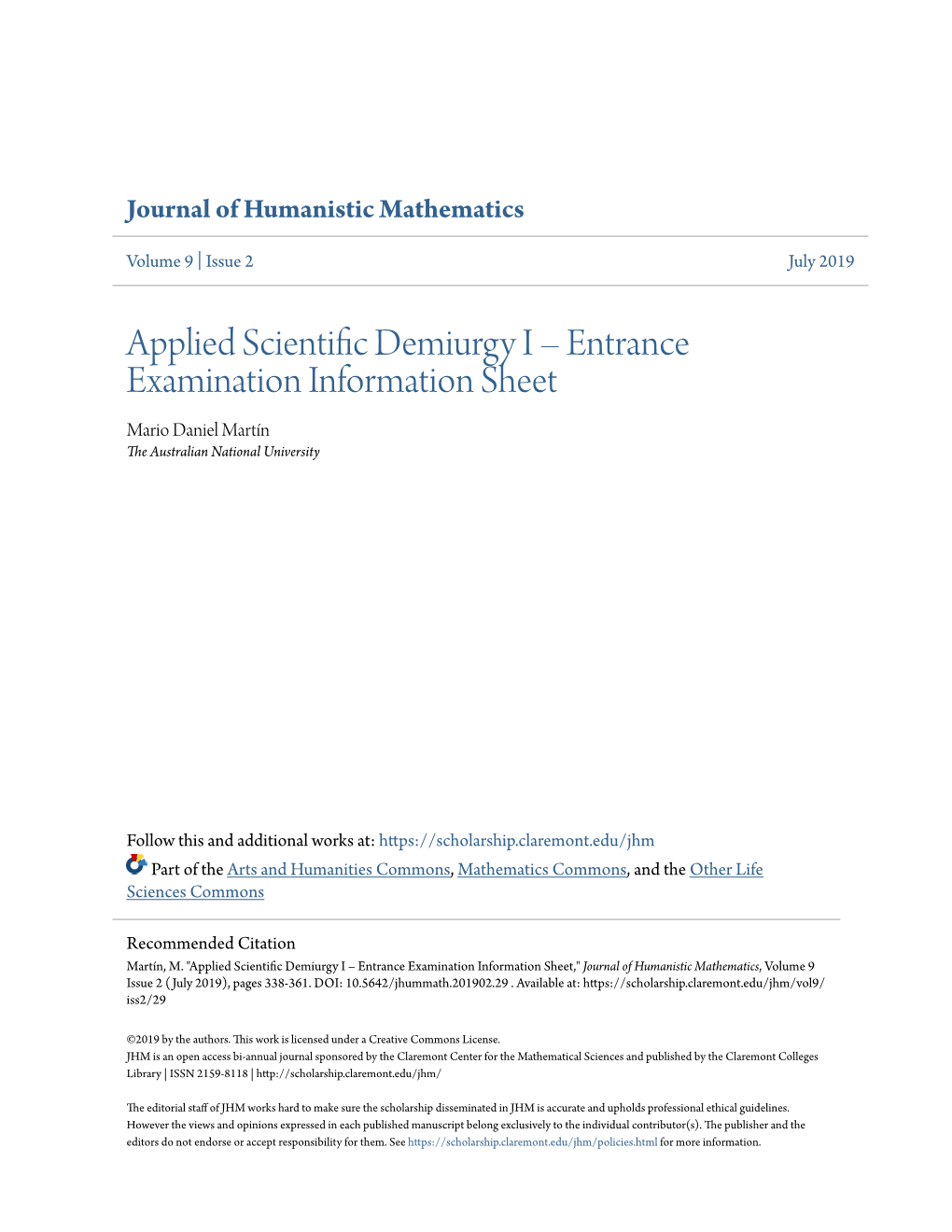 Applied Scientific Demiurgy I Â•Fi Entrance