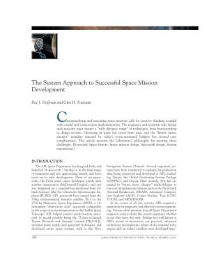 The System Approach to Successful Space Mission Development