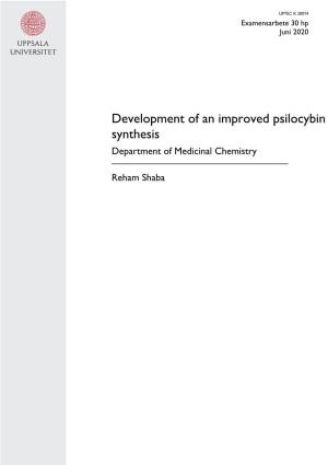 Development of an Improved Psilocybin Synthesis Department of Medicinal Chemistry