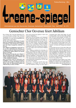 Gemischter Chor Oeversee Feiert Jubiläum Der 4