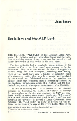 Socialism and the ALP Left
