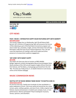 City News Music Commission News