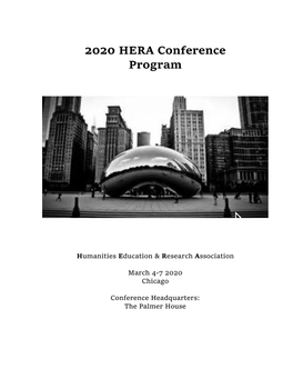 2020 HERA Conference Program