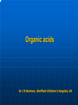 Organic Acidsacids