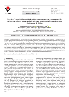 The Role of a Novel Wolbachia (Rickettsiales: Anaplasmataceae