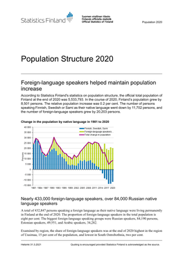 Population Structure 2020