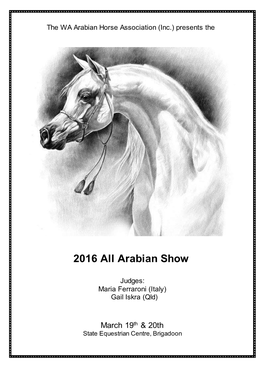 2016 All Arabian Show