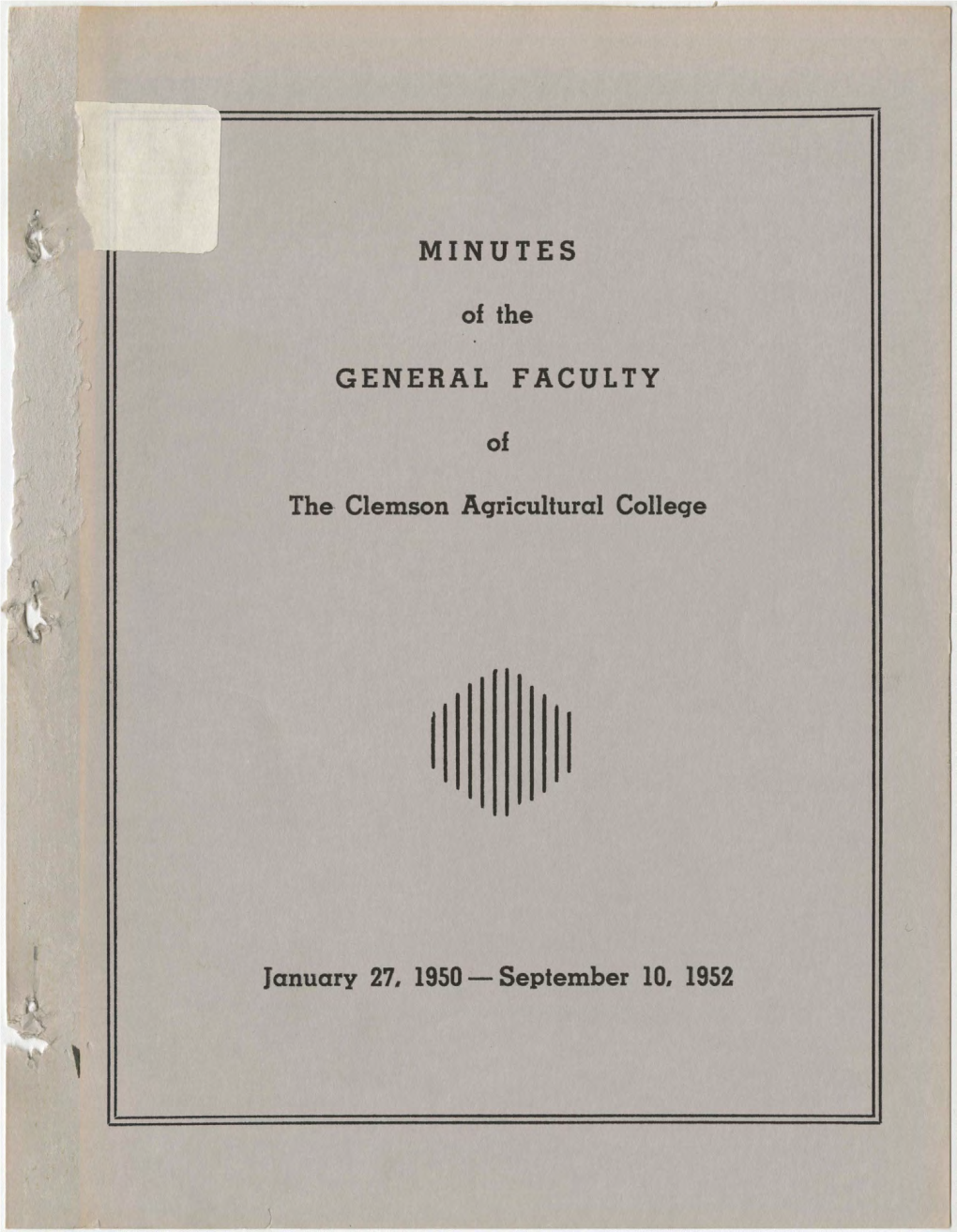 Faculty Senate Minutes, 1950 Meetings