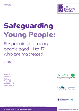 Safeguarding Young People: Responding to Young People Aged 11 to 17 Who Are Maltreated