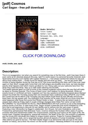 Cosmos Carl Sagan - Free Pdf Download