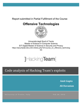 Code Analysis of Hacking Team's Exploits