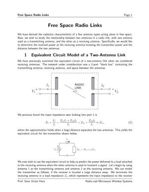 Free Space Radio Links Page 1