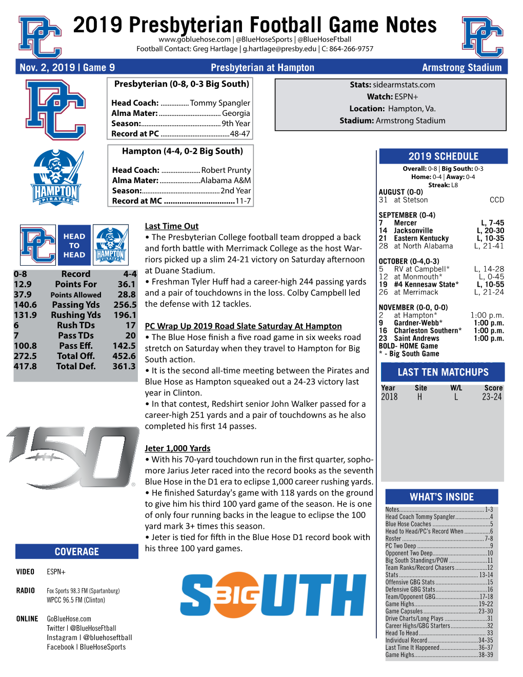 2019-Notes-PC Football.Indd