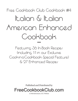 Italian and Italian American Recipes