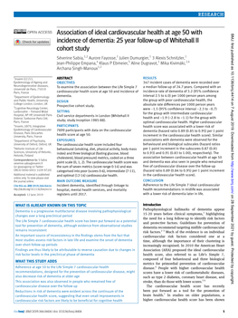 Association of Ideal Cardiovascular Health at Age 50 with Incidence Of