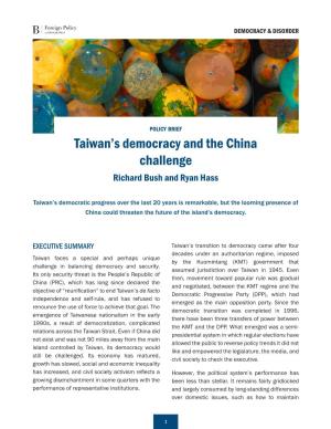 Taiwan's Democracy and the China Challenge