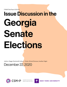 Issue Discussion in the Georgia Senate Elections