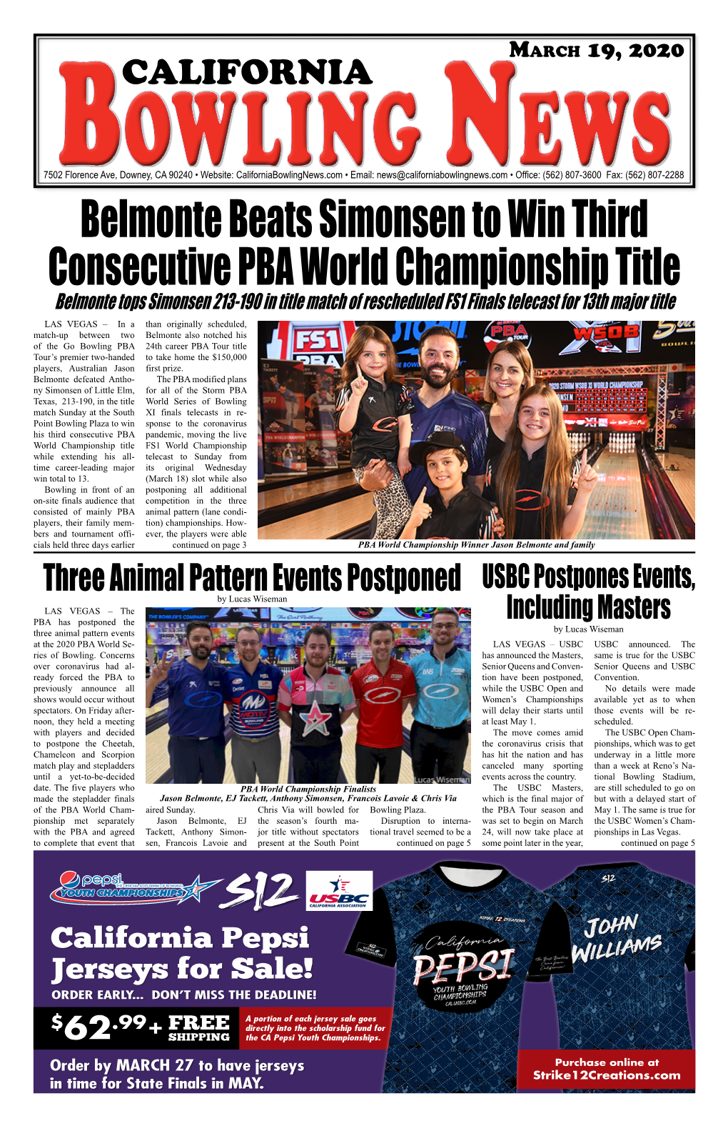 Belmonte Beats Simonsen to Win Third Consecutive PBA World