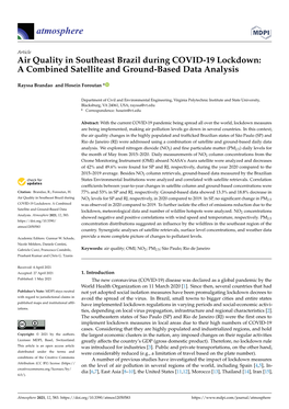 Air Quality in Southeast Brazil During COVID-19 Lockdown: a Combined Satellite and Ground-Based Data Analysis