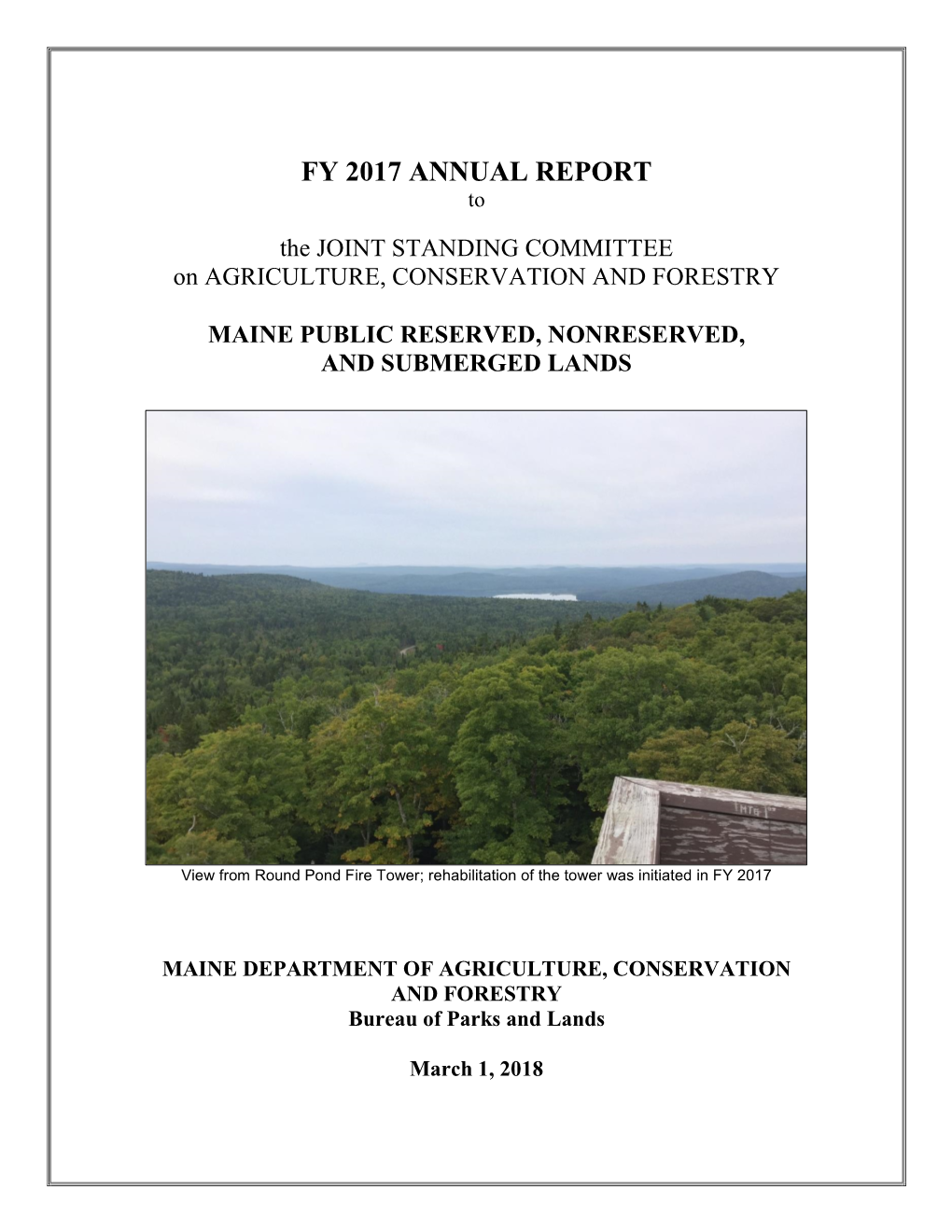 FY 2017 ANNUAL REPORT To