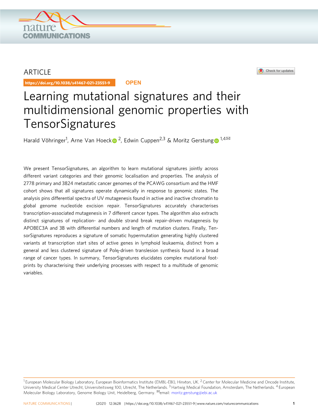 Learning Mutational Signatures and Their Multidimensional Genomic