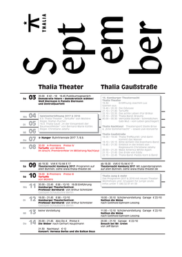 Thalia Theater Thalia Gaußstraße 05 08 09 12 15