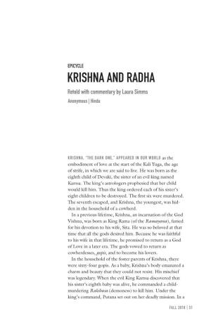 KRISHNA and RADHA Retold with Commentary by Laura Simms Anonymous | Hindu
