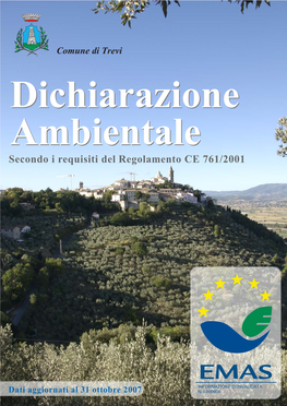 Dichiarazione Ambientaleambientale Secondo I Requisiti Del Regolamento CE 761/2001