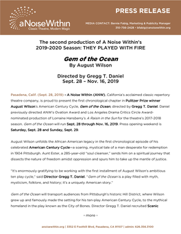 Gem of the Ocean by August Wilson